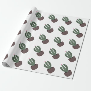Papel De Presente Cactus no pote