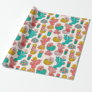 Papel De Presente Cactus Wraping Paper