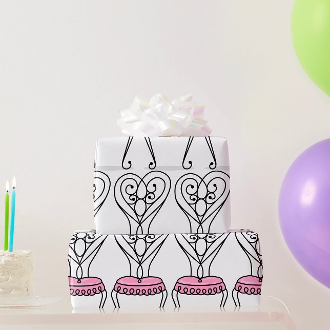 Papel De Presente Cadeira Rosa (Criador carregado)