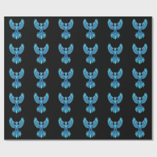Papel De Presente Caderno Blue Phoenix Rising - Diário de Arte Fanta