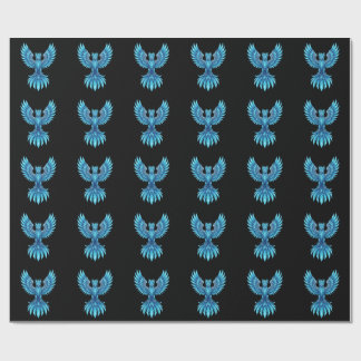 Papel De Presente Caderno Blue Phoenix Rising - Diário de Arte Fanta