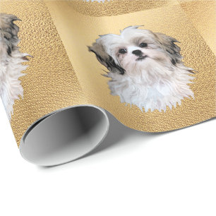 Papel De Presente Cães Artísticos - Shih Tzu
