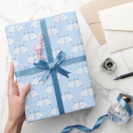 Papel De Presente Cães De Bateria Azul E Branca Staffordshire Spanie