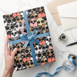 Papel De Presente Cães de Desenho Animado Divertidos