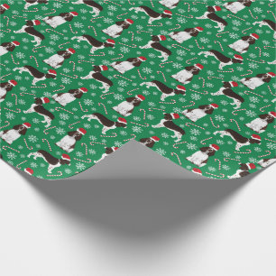 Papel De Presente Cães de Natal English Springer Spaniel Festivo