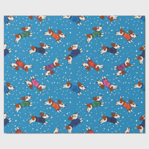 Papel De Presente Cães Em Suores Coloridos