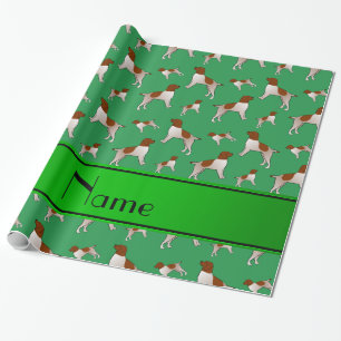 Papel De Presente Cães Griffon, que apontam para o lado verde