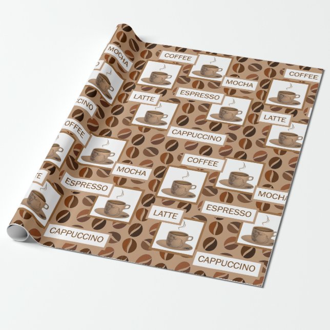 Papel De Presente Café (Desenrolado)