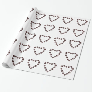 Papel De Presente Café Amor Café Bean Heart