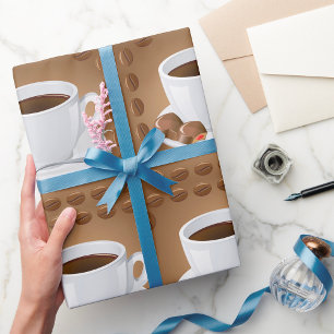 Papel De Presente Café com feijão e chocolate