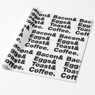 Papel De Presente Café da manhã (Bacon & Ovos & Toast & Coffee.)