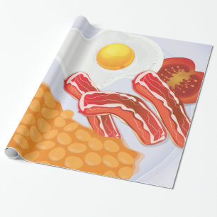 Papel De Presente Café da Manhã Inglês