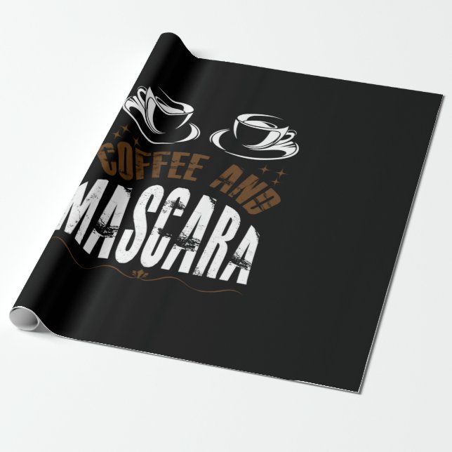 Papel De Presente Café De Arte E Rímel (Desenrolado)