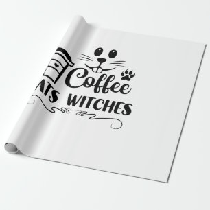 Papel De Presente Café do Halloween Bruxas de Bruxas Aniversário