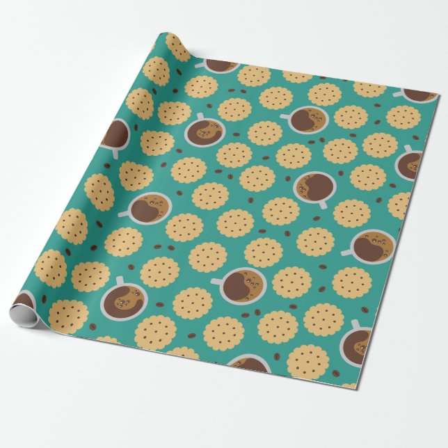 Papel De Presente Café e cookies (Desenrolado)