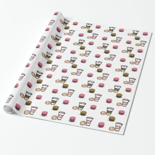 Papel De Presente Café e Cupcakes