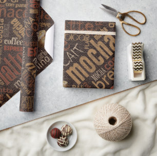Papel De Presente Café em Burlap Word Cloud ID283