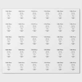 Papel De Presente Café feito com amor adicionar texto site social