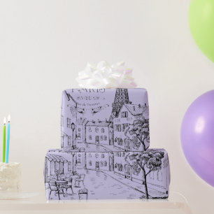 Papel De Presente Cafe Paris Wrapping Paper