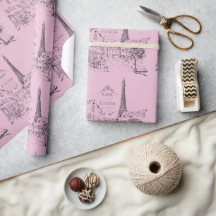 Papel De Presente Cafe Paris Wrapping Paper