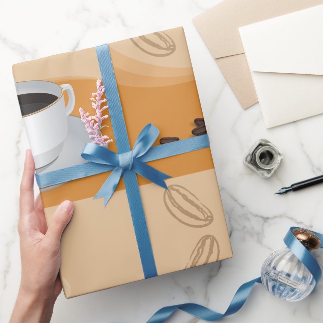 Papel De Presente Café quente vapor (Criador carregado)