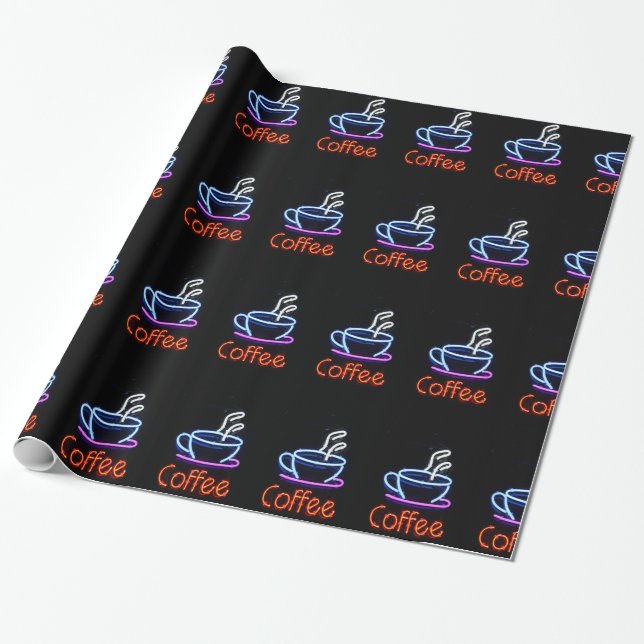 Papel De Presente Café - Sinal de Neon (Desenrolado)