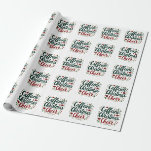 Papel De Presente Cafeína e Amantes de Café de Natal