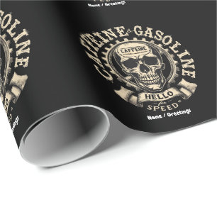 Papel De Presente Cafeína e Gasolina digam "Olá" ao Speed Sticker