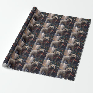 Papel De Presente Cairn Terrier Christmas Fesason Season