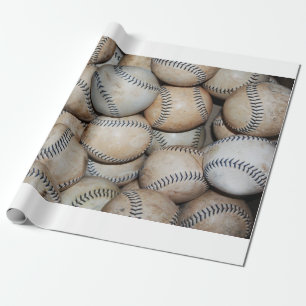 Papel De Presente Caixa de Baseballs