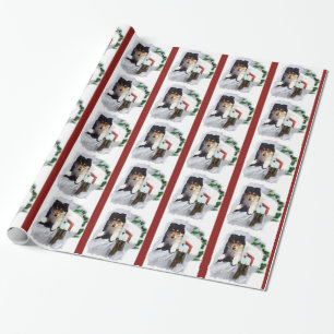 Papel De Presente Caixa de Correio Collie Puppy