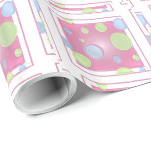 Papel De Presente Caixa de Polkadot Rosa