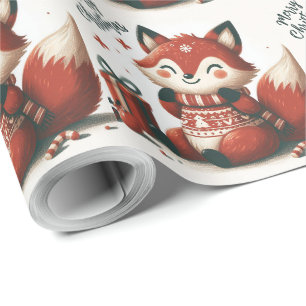 Papel De Presente Caixa de presente de Papais noeis de Natal
