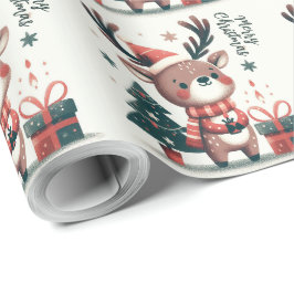 Papel De Presente Caixa de presente de Papais noeis de Natal