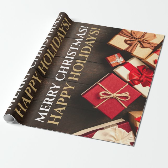 Papel De Presente Caixa de Presente Russo, Natal (Desenrolado)