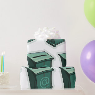 Papel De Presente Caixa de Votação Verde