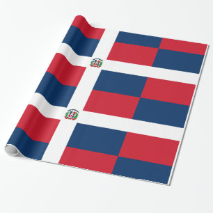 Papel De Presente Caixas vermelhas & azuis com linhas brancas