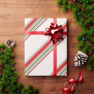 Papel De Presente Calça de Cane Stripe de Natal