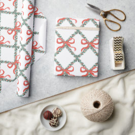 Papel De Presente Calça de Natal com Arcos Vermelhos