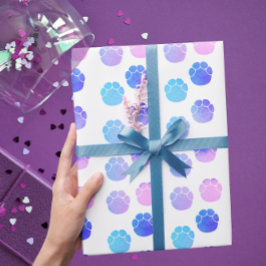 Papel De Presente Calçado De Roxo E Elefante Rosa De Diversão Aquare