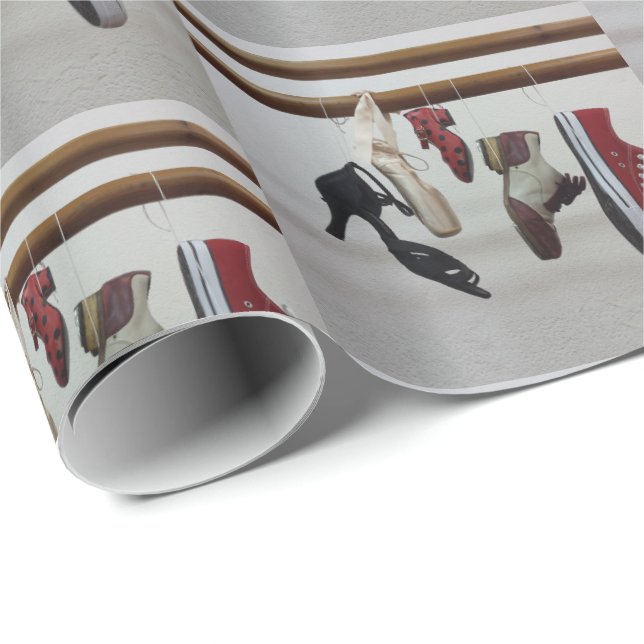 Papel De Presente Calçados Dança Prendendo-se do Quebra-Presente Imp (Ponta do rolo)