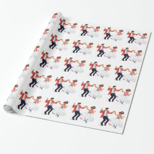 Papel De Presente Calçados de sela da saia da caniche