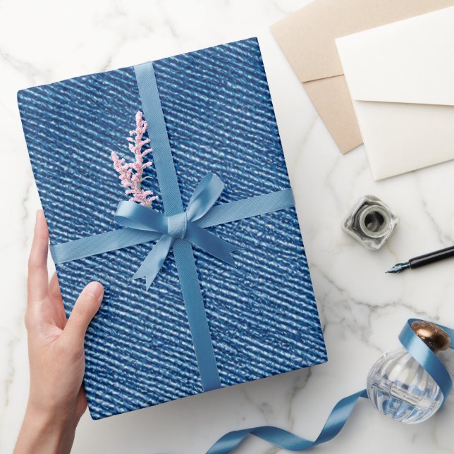 Papel De Presente Calças Jeans Azuis de Ganga (Presentear)