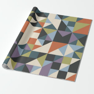 Papel De Presente Caleidoscópio Geométrico