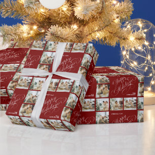 Papel De Presente Caligrafia Moderna Personalizada de Natal Foto