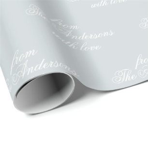 Papel De Presente Caligrafia Simples Moderna Elegante Personalizada