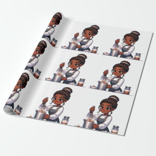 Papel De Presente Calor de inverno doce - Papel de molho de Natal