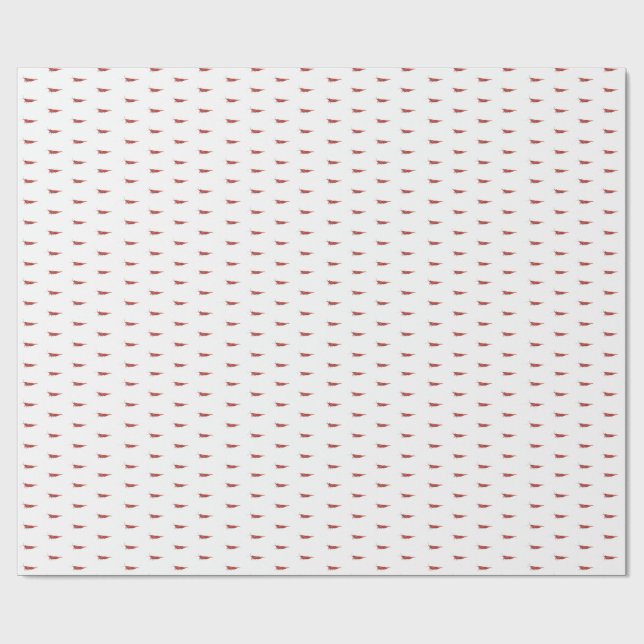 Papel De Presente Camarão cereja vermelho RCS (Aberto)