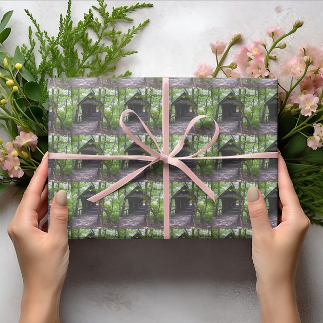 Papel De Presente Cambron Covered Bridge, Madison County, Alabama (Cambron Covered Bridge, Madison County, Alabama Wrapping Paper)