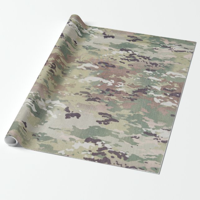 Papel De Presente came do uniforme do exército OCP Camo do rolo do (Desenrolado)